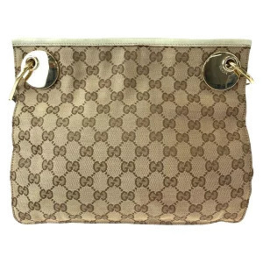 Gucci crossbody GG canvas beige shoulder messenger brown bag Tan Brown